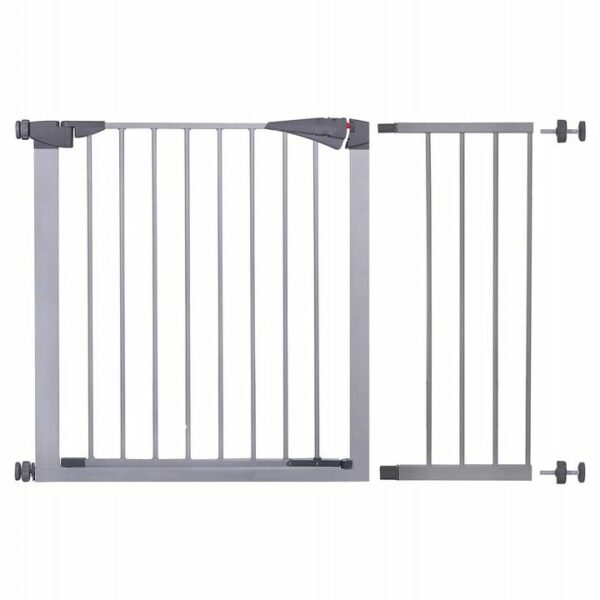 Poarta de siguranta Safety Gate pentru scari, ajustabila 107-112 cm, din otel, gri