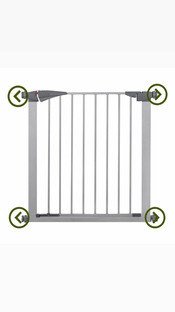 Poarta de siguranta Safety Gate pentru scari, ajustabila 100-105 cm, din otel, gri - Image 4