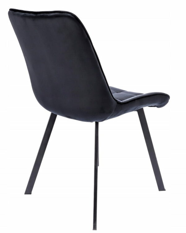 (DL) Scaun dining Adoro pentru bucatarie tapitat cu catifea, 52x62x85cm, negru - Image 4