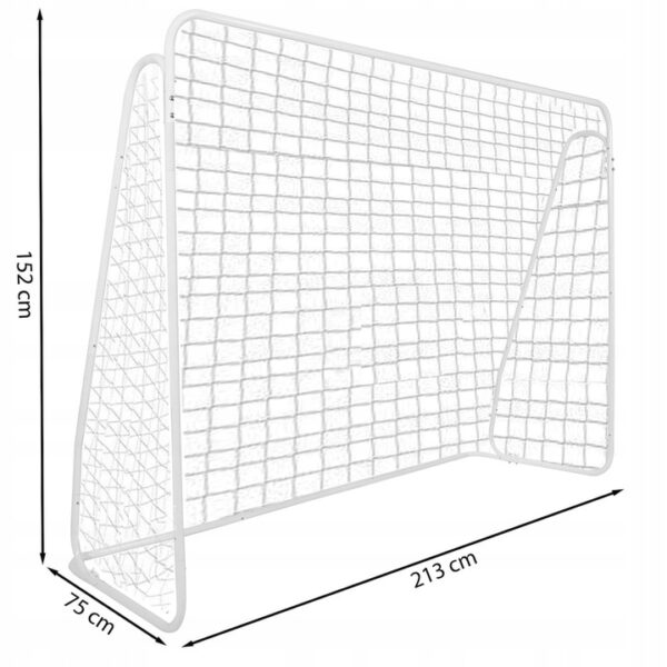 Acél focikapu, 152x213cm, 25mm profil, rögzítőkkel - Image 5