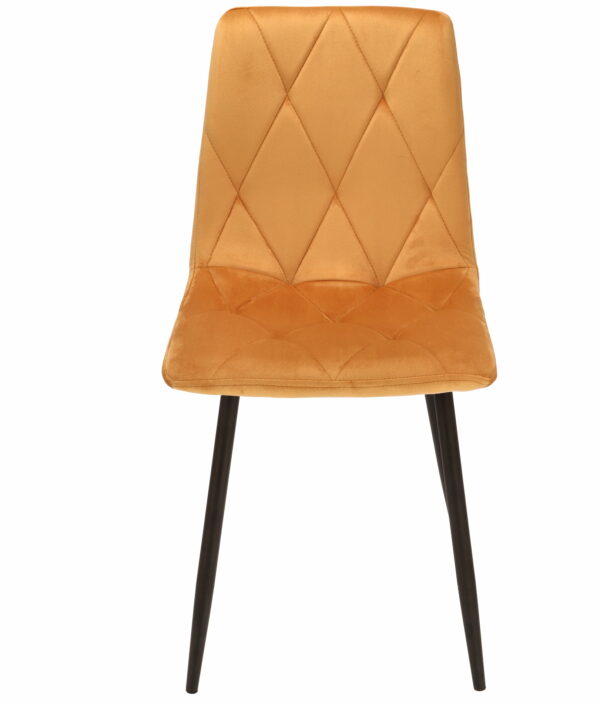 (DL) Scaun dining Piado pentru bucatarie tapitat cu catifea, 44x52x89cm, galben mustar - Image 6