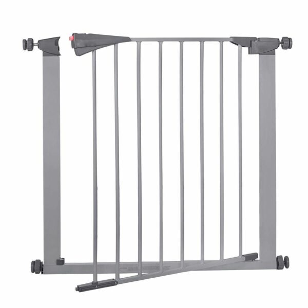 Poarta de siguranta Safety Gate pentru scari, ajustabila 86-91 cm, din otel, gri - Image 6