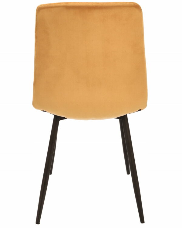 (DL) Scaun dining Piado pentru bucatarie tapitat cu catifea, 44x52x89cm, galben mustar - Image 7