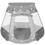 Járóka gyerekeknek vagy babáknak, textil anyagú, szürke, 95x70cm