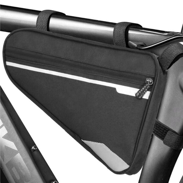 Geanta bicicleta impermeabila, cu buzunar pentru telefon, 30x21x5cm, negru - Image 2