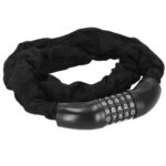 Lant antifurt bicicleta si trotineta, inchidere cifru, lungime 98 cm, Otel, Negru