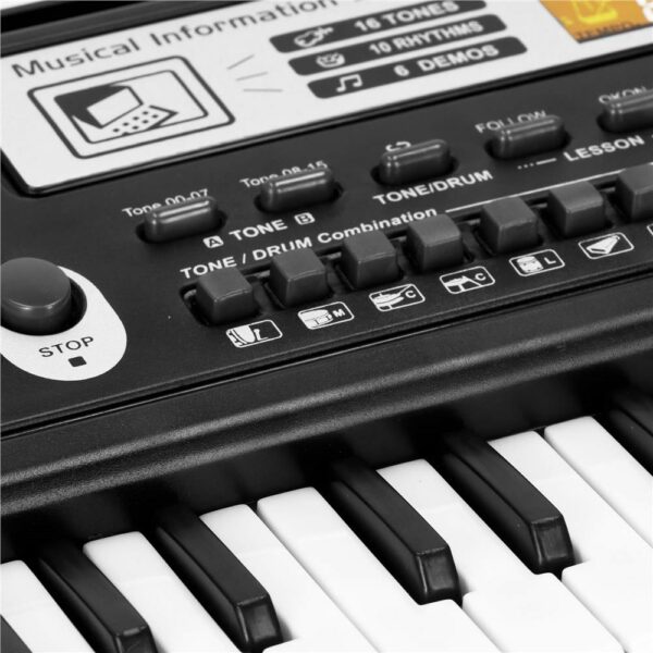 Orga electronica pentru copii, cu microfon, 61 chei, modul invatare, 54x17x5cm - Image 11