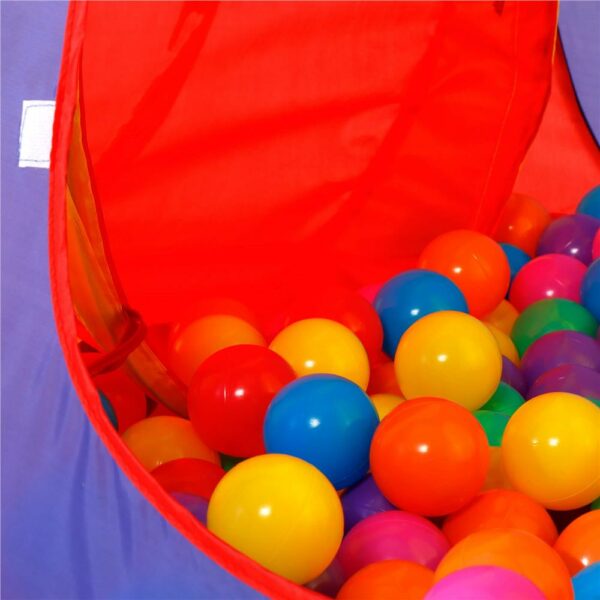 Loc de joaca 3 in 1 pentru copii, multifunctional, casuta, tunel si cort, 280x74x90cm, multicolor - Image 10