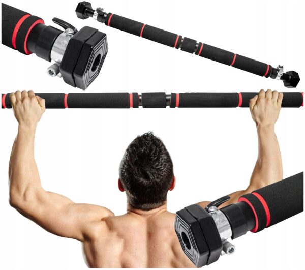 Ajtókeretbe illeszthető húzódzkodó rúd, acélból, hossza 64-100 cm - Image 11