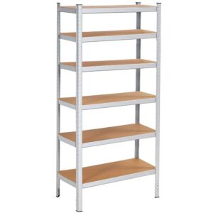 Raft cadru metalic modular pentru depozitare, 6 polite, 225x110x50cm, sarcina 900kg