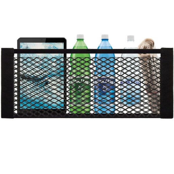 Organizator pentru portbagaj cu plasa, instalare cu arici, 24x50-70cm, negru - Image 13