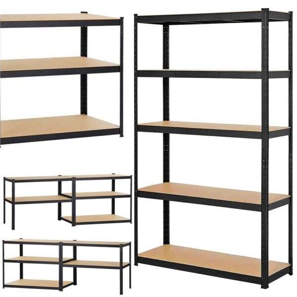 Raft cadru metalic modular pentru depozitare, 5 polite, 180x90x40cm, sarcina 825kg - Image 14