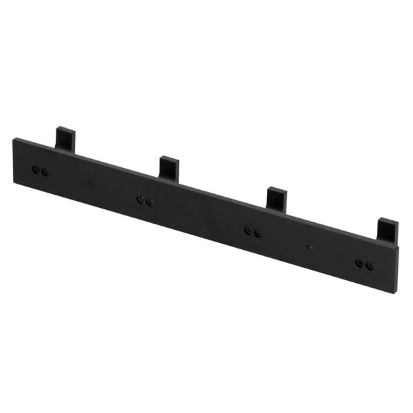 Cuier de baie pentru prosoape cu 2 sisteme instalare, aluminiu, 4 agatatori, 35x4cm, negru - Image 15