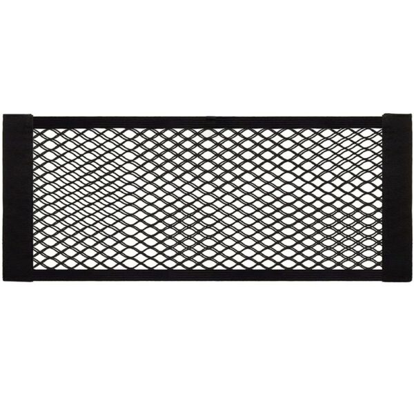 Organizator pentru portbagaj cu plasa, instalare cu arici, 24x50-70cm, negru