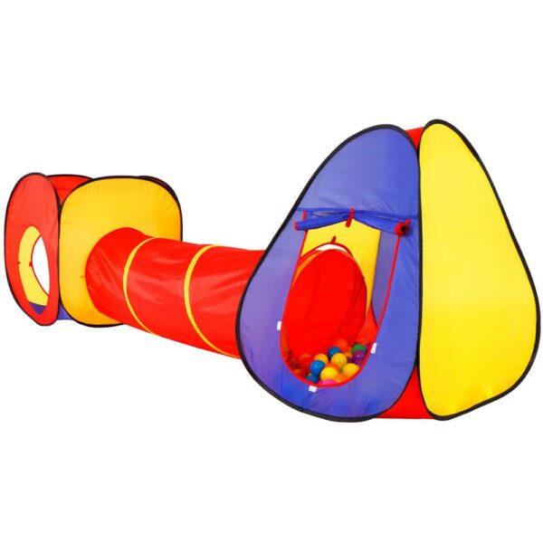 Loc de joaca 3 in 1 pentru copii, multifunctional, casuta, tunel si cort, 280x74x90cm, multicolor - Image 15