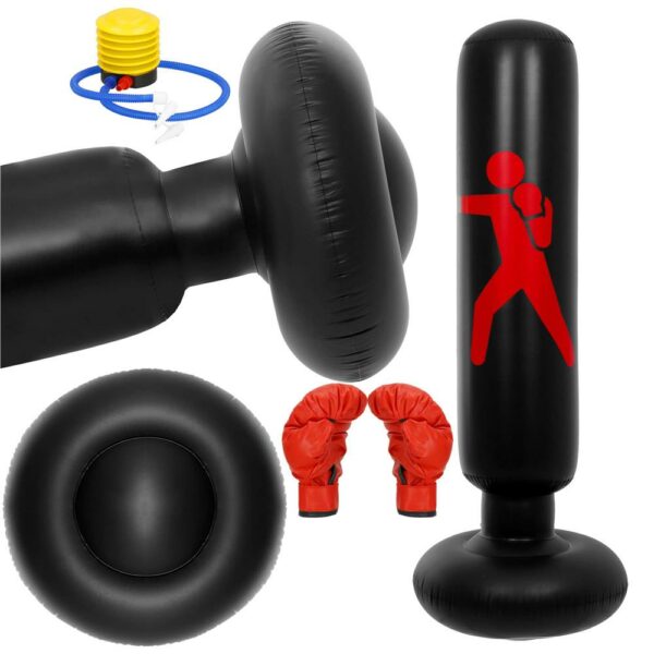 Sac de box gonflabil pentru copii, Inaltime 160 cm, PVC, Negru - Image 17