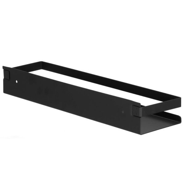 Raft de baie cu 2 sisteme instalare pe perete, aluminiu, 40x10x6cm, negru - Image 19