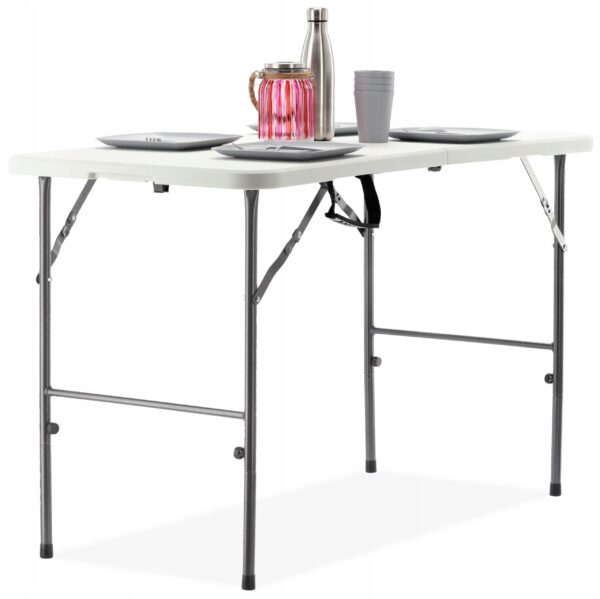 RESIGILAT: Masa dreptunghiulara pliabila multifunctionala, 120x75x60cm, alba - Image 5