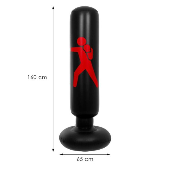 Sac de box gonflabil pentru copii, Inaltime 160 cm, PVC, Negru - Image 21