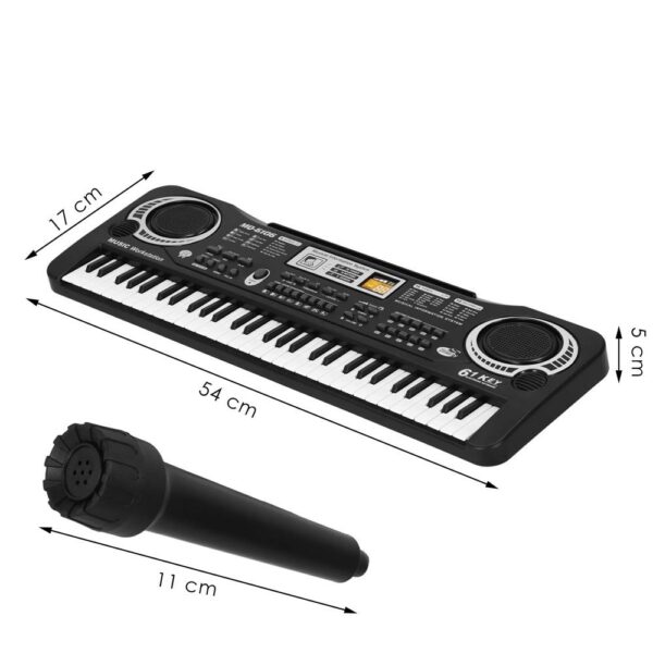 Orga electronica pentru copii, cu microfon, 61 chei, modul invatare, 54x17x5cm - Image 22