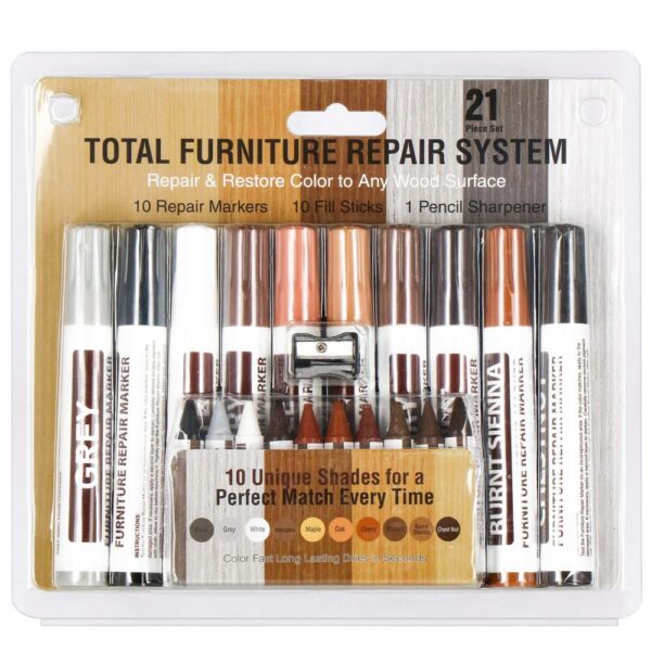 Set 20 markere si creioane de ceara pentru reparatii mobila, multicolor - Image 24