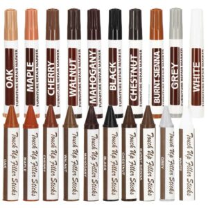 Set 20 markere si creioane de ceara pentru reparatii mobila, multicolor