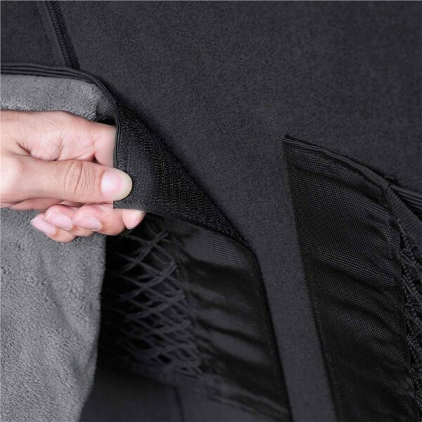 Organizator pentru portbagaj cu plasa, instalare cu arici, 24x50-70cm, negru - Image 3