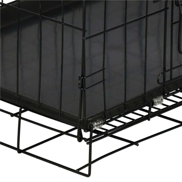 RESIGILAT: Cusca pentru animale, 2 usi, Pliabila din metal, L, Negru, 60x50x42 cm - Image 5