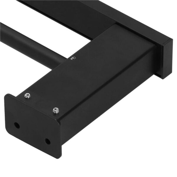 Suport prosoape pentru baie cu 2 sisteme de instalare, 2 brate, din aluminiu, 50x12cm, negru - Image 3