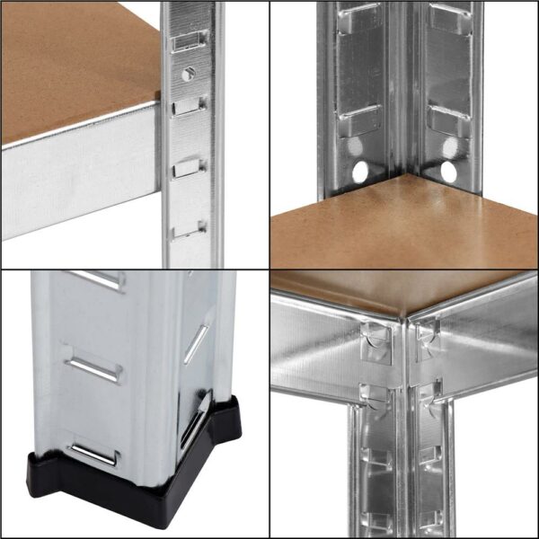 Raft cadru metalic modular pentru depozitare, 5 polite, 180x100x60cm, sarcina 1000kg - Image 4