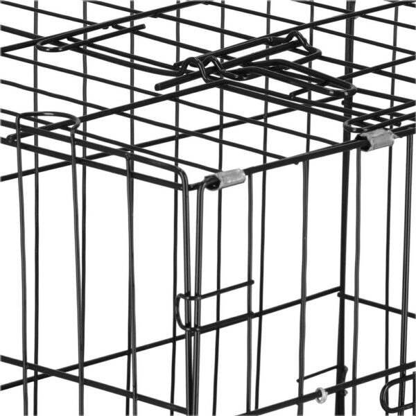 RESIGILAT: Cusca pentru animale, 2 usi, Pliabila din metal, L, Negru, 60x50x42 cm - Image 7