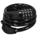 Kerékpár és robogó lopásgátló lánc, kódzár, hossza 95 cm, acél, fekete