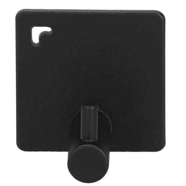 Set 4 agatatori tip cuier pentru baie, sistem fixare inclus, aluminiu, negru - Image 6