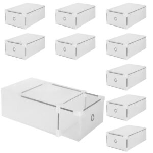 10 db-os cipőszervező doboz készlet, 34x22x13, átlátszó