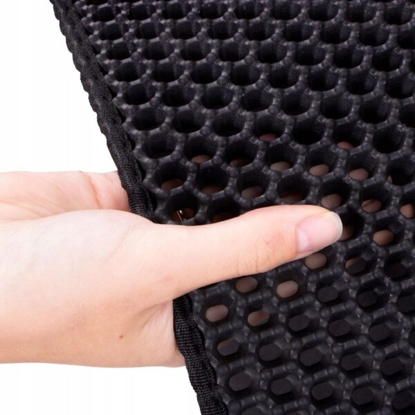 Covor pentru litiera pisicii, colectarea granulelor de nisip, negru, 45x35cm - Image 7