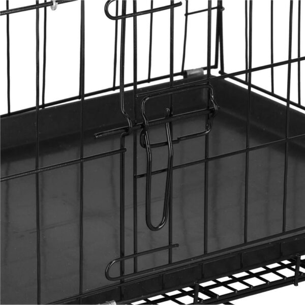 RESIGILAT: Cusca pentru animale, 2 usi, Pliabila din metal, L, Negru, 60x50x42 cm - Image 9