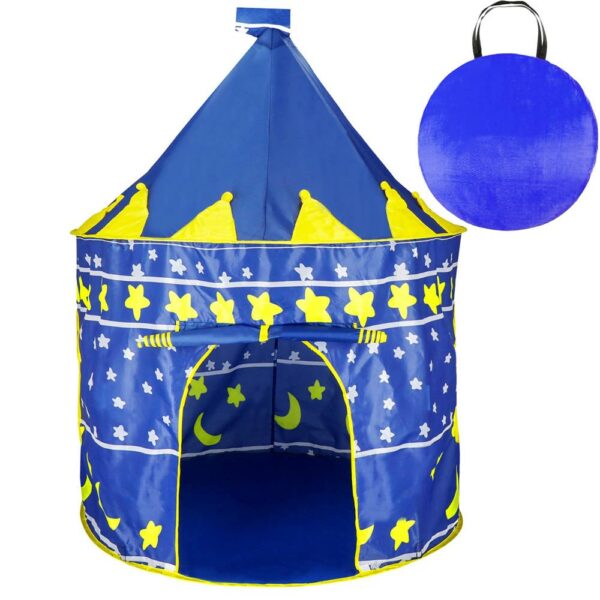 Cort Castel de joaca pentru copii, pliabil, 100x140cm, albastru - Image 6
