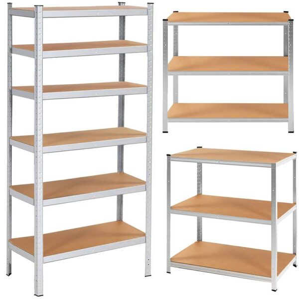 Raft cadru metalic modular pentru depozitare, 6 polite, 225x110x50cm, sarcina 900kg - Image 7