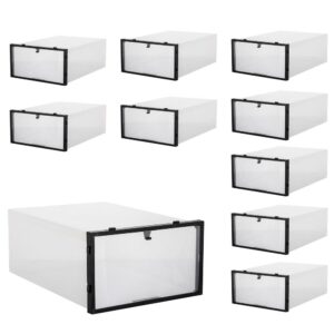 10 db-os cipőszervező doboz készlet, 34x23x13, átlátszó