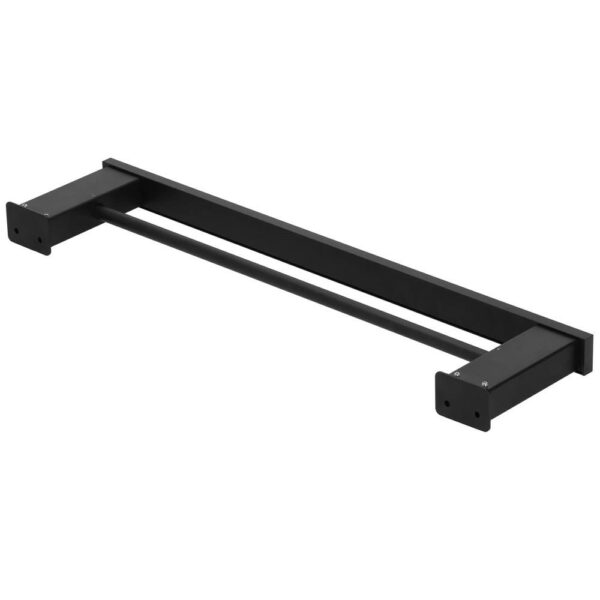 Suport prosoape pentru baie cu 2 sisteme de instalare, 2 brate, din aluminiu, 50x12cm, negru - Image 8