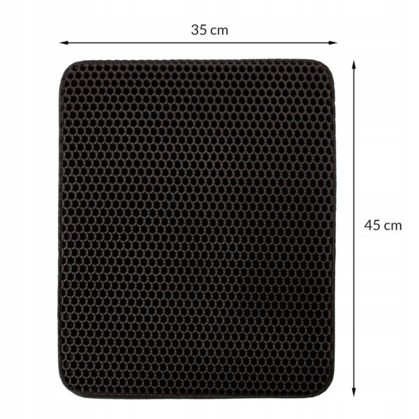 Covor pentru litiera pisicii, colectarea granulelor de nisip, negru, 45x35cm - Image 9
