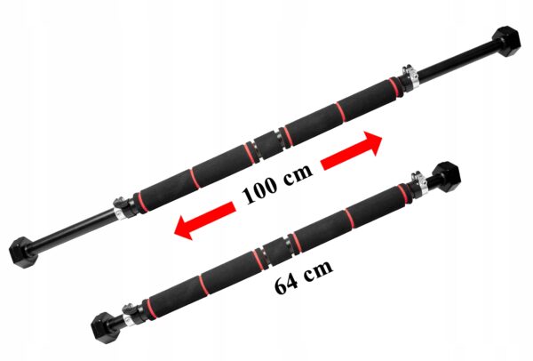 Ajtókeretbe illeszthető húzódzkodó rúd, acélból, hossza 64-100 cm - Image 8