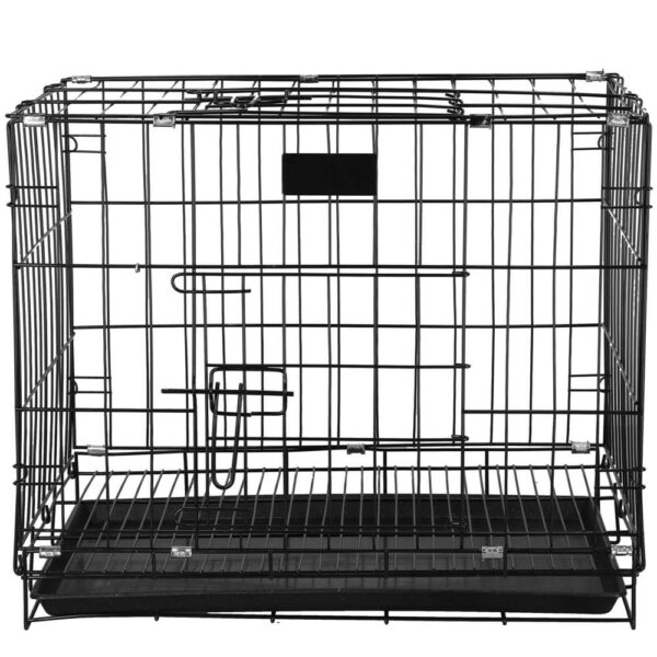 RESIGILAT: Cusca pentru animale, 2 usi, Pliabila din metal, L, Negru, 60x50x42 cm - Image 11