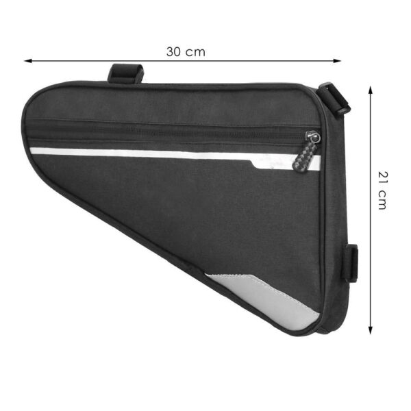 Geanta bicicleta impermeabila, cu buzunar pentru telefon, 30x21x5cm, negru - Image 10