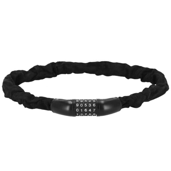 Lant antifurt bicicleta si trotineta, inchidere cifru, lungime 98 cm, Otel, Negru - Image 11