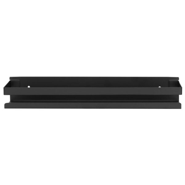 Raft de baie cu 2 sisteme instalare pe perete, aluminiu, 40x10x6cm, negru - Image 10