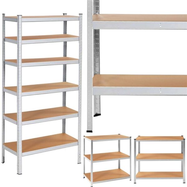 Raft cadru metalic modular pentru depozitare, 6 polite, 225x110x50cm, sarcina 900kg - Image 9