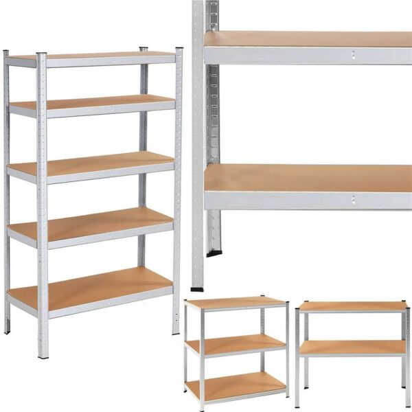 Raft cadru metalic modular pentru depozitare, 5 polite, 180x100x60cm, sarcina 1000kg - Image 10