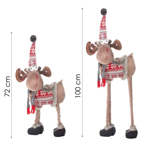 Karácsonyi figura, Rénszarvas, teleszkópos lábakkal, 72-100cm-ig kihúzható magassággal - Image 2