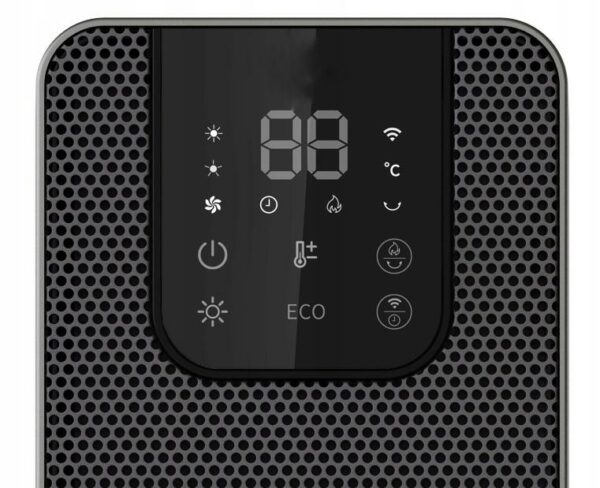 Elektromos kandalló, 2000W, 2 fokozat, termosztáttal és távirányítóval, időzítő, LED kijelző, WiFi - Image 2